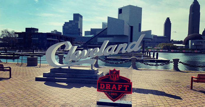 DOWNTOWN CLEVELAND DECORATES ICONIC LOCATIONS  TO WELCOME FANS FOR THE 2021 NFL DRAFT